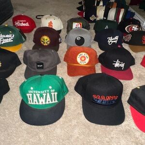 Green and Black Structured Snapback Hat